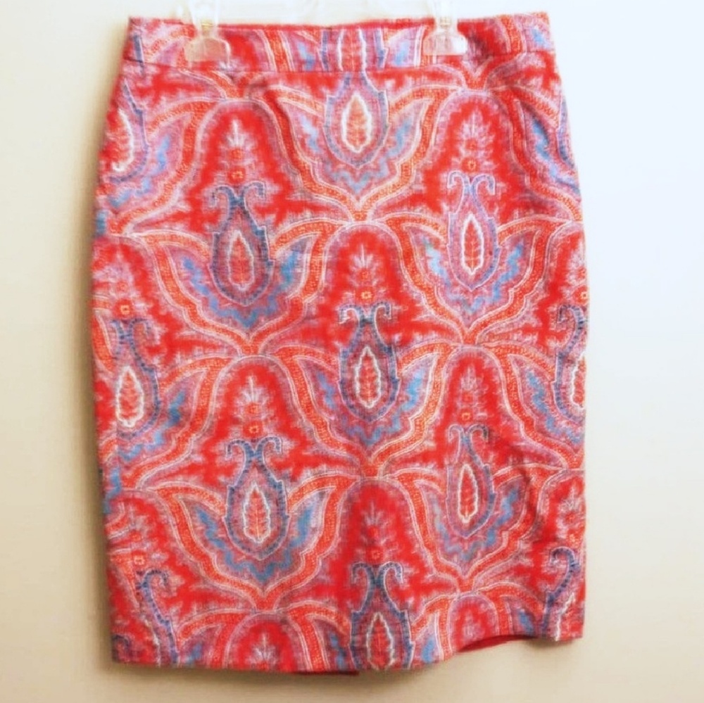 J CREW STUNNING SIZE 4 PATTERNED SKIRT